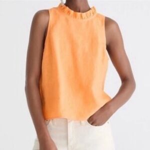 J. Crew Women’s Linen Ruffle Top Size Small